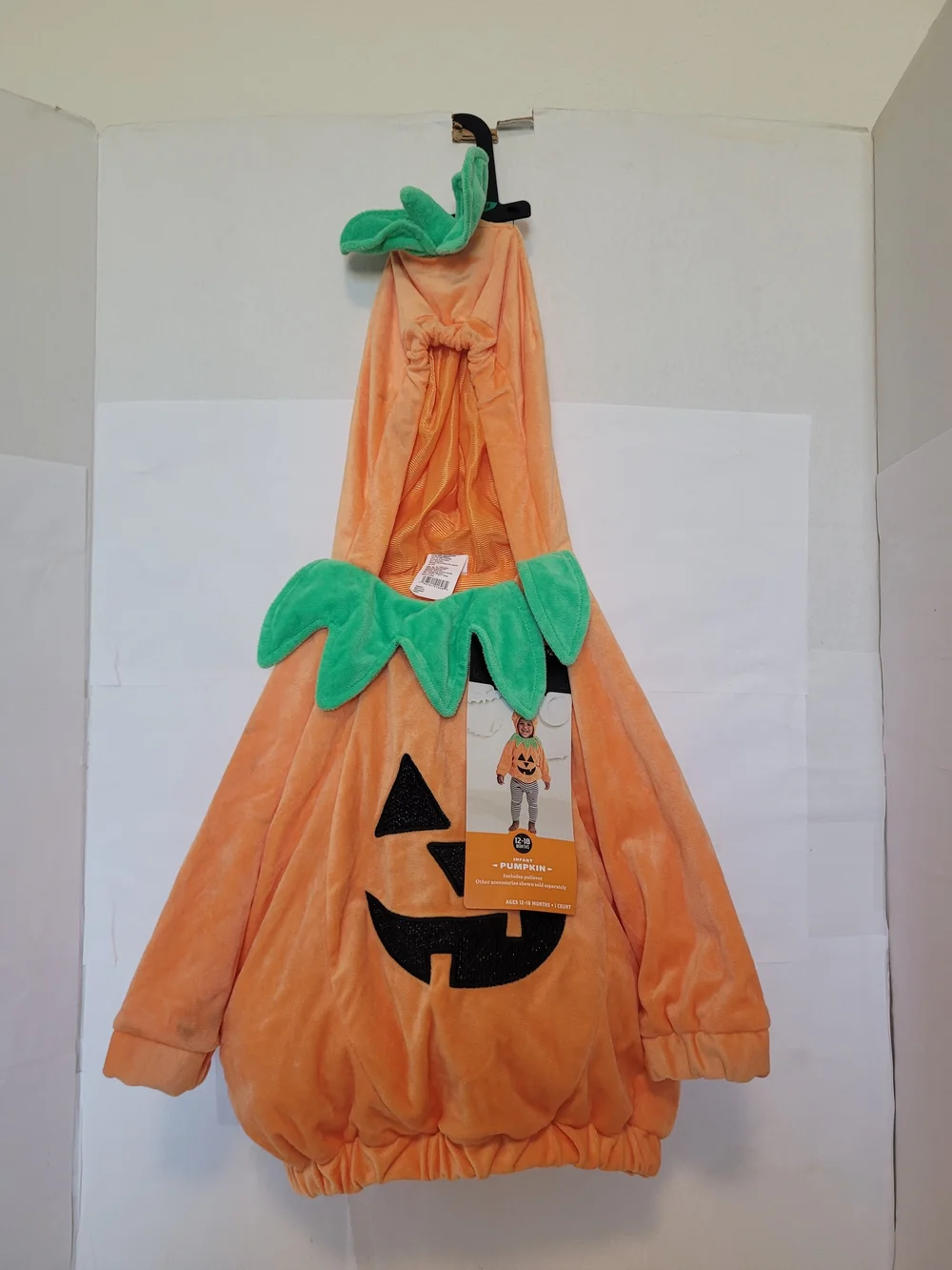 Kids Pumpkin Hooded Costume - Orange Green